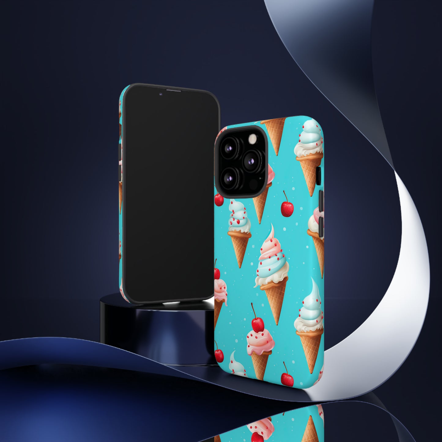 Sundae Funday - Ice Cream Cone Pattern Phone Case - iPhone & Samsung Compatible Phone Case Pattern Symphony iPhone 13 Pro Matte 