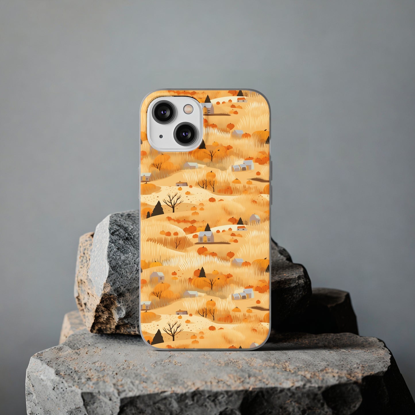 Harvest Homestead: Whimsical Autumn Villages - Flexible Phone Case