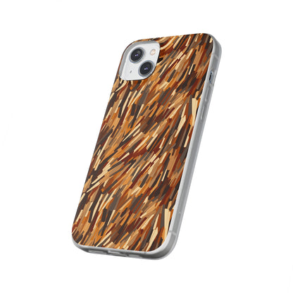 Fragmented Forest: Autumn's Abstract Palette Flexible Phone Case