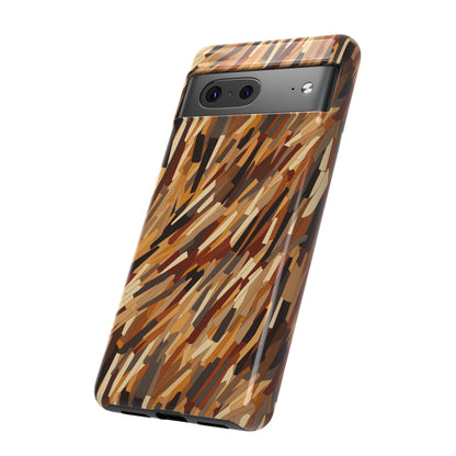 Fragmented Forest: Autumn's Abstract Palette Tough Phone Case