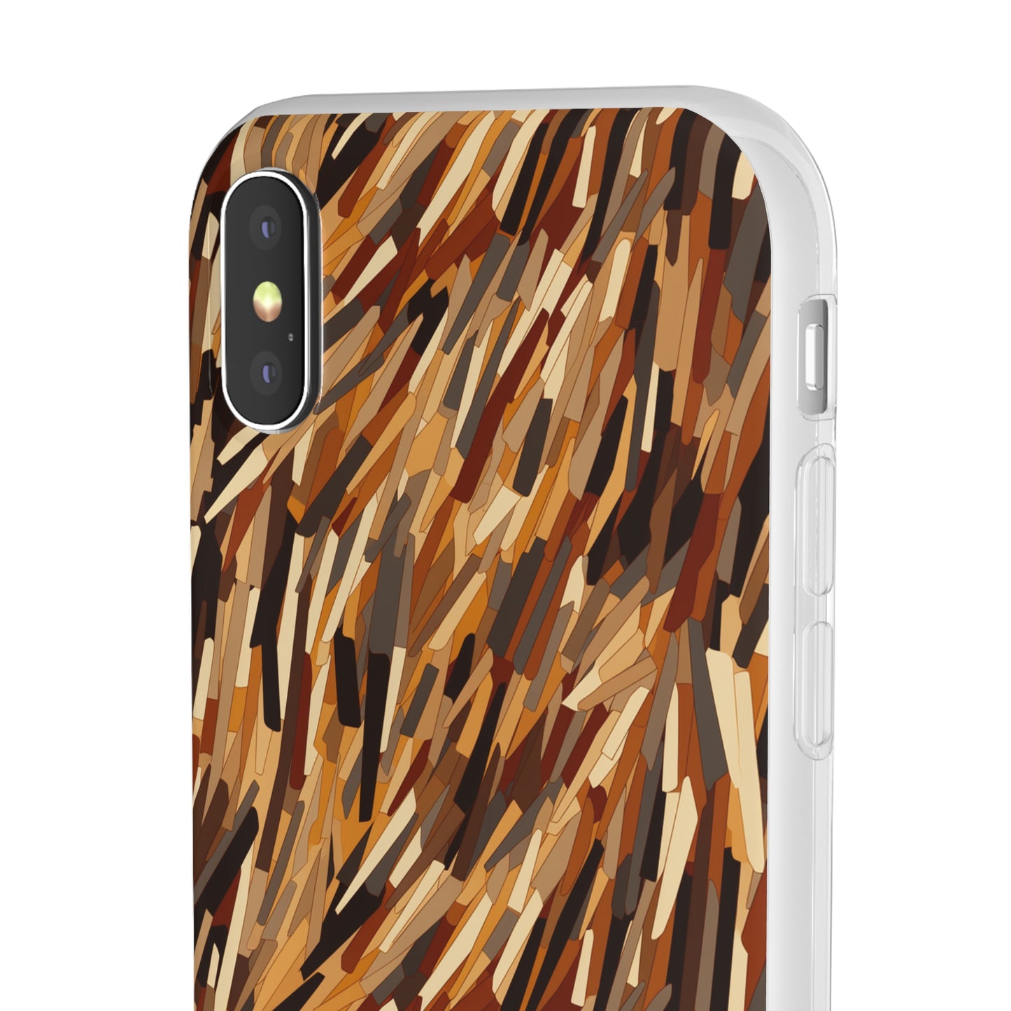 Fragmented Forest: Autumn's Abstract Palette Flexible Phone Case