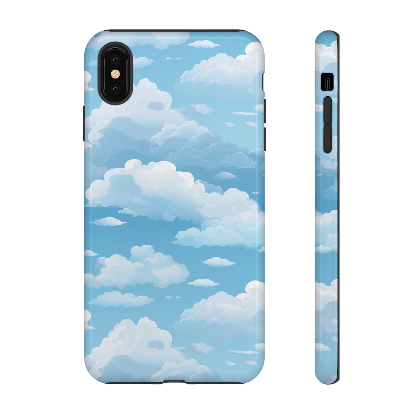 Azure Horizon Phone Case - Majestic Sky & Cloud Pattern - Tough Phone Case