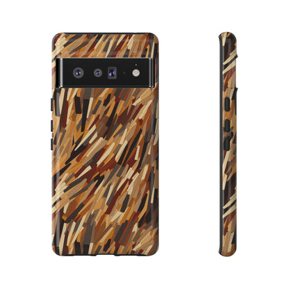 Fragmented Forest: Autumn's Abstract Palette Tough Phone Case