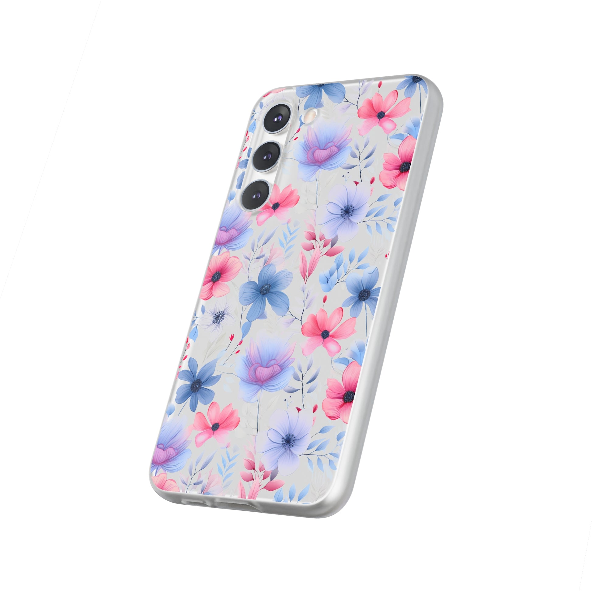 Floral Whispers - Soft Hues of Violets, Pinks, and Blues - Flexi Phone Case Phone Case Pattern Symphony   