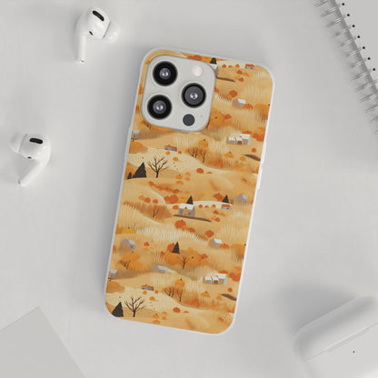 Harvest Homestead: Whimsical Autumn Villages - Flexible Phone Case