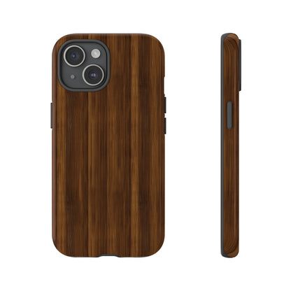 Luxurious Faux Dark Walnut Essence Phone Case - Rich and Refined Natural Wood Design - Tough Cases