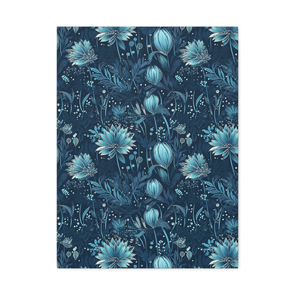 Metallic Blue Scilla - Shimmering Spring Wall Art Canvas