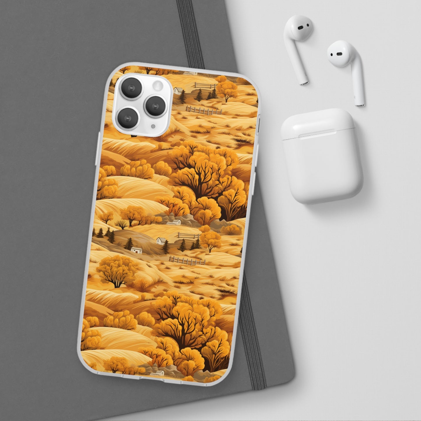 Rural Rhapsody: Early Autumn Farm Tales - Flexible Phone Case