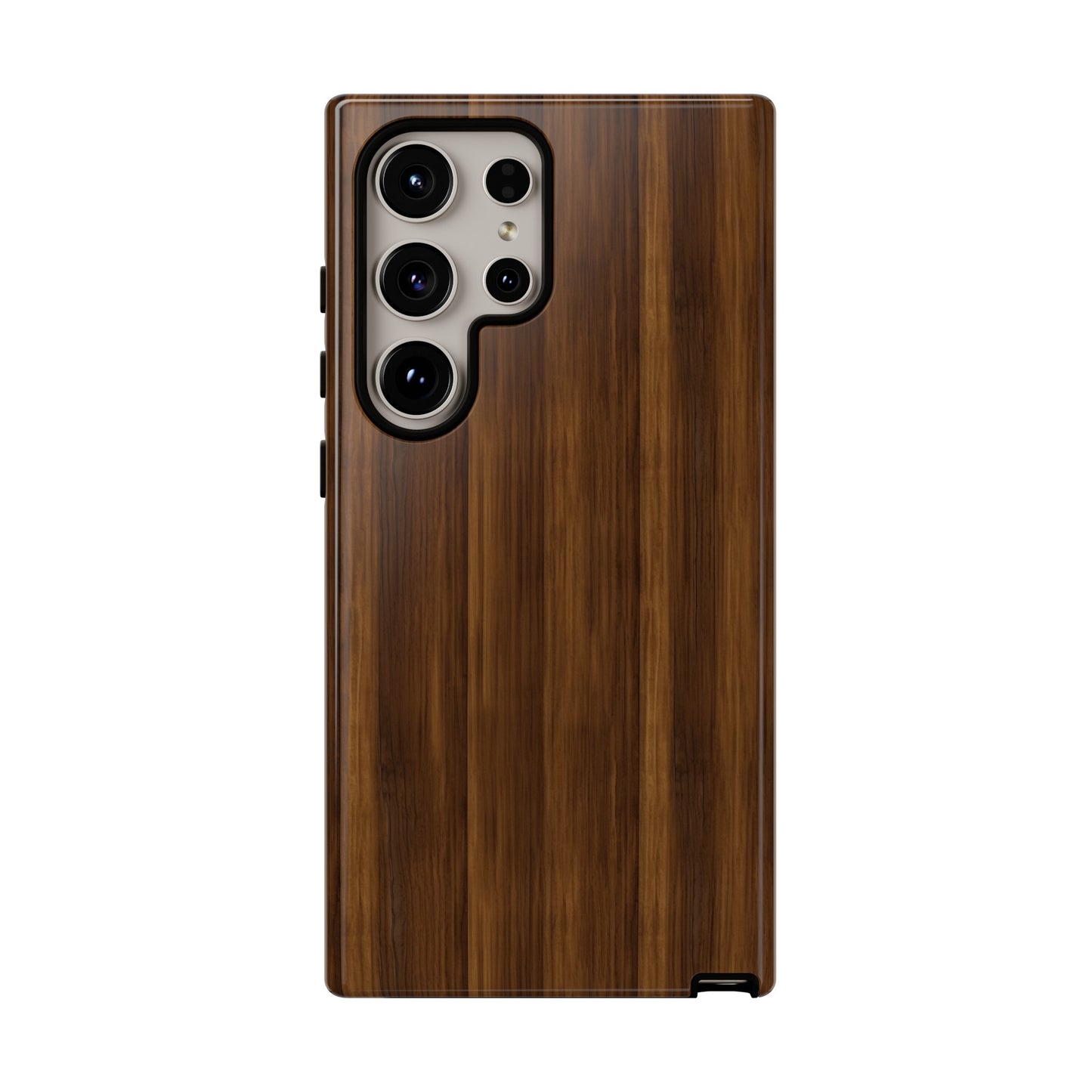 Luxurious Faux Dark Walnut Essence Phone Case - Rich and Refined Natural Wood Design - Tough Cases