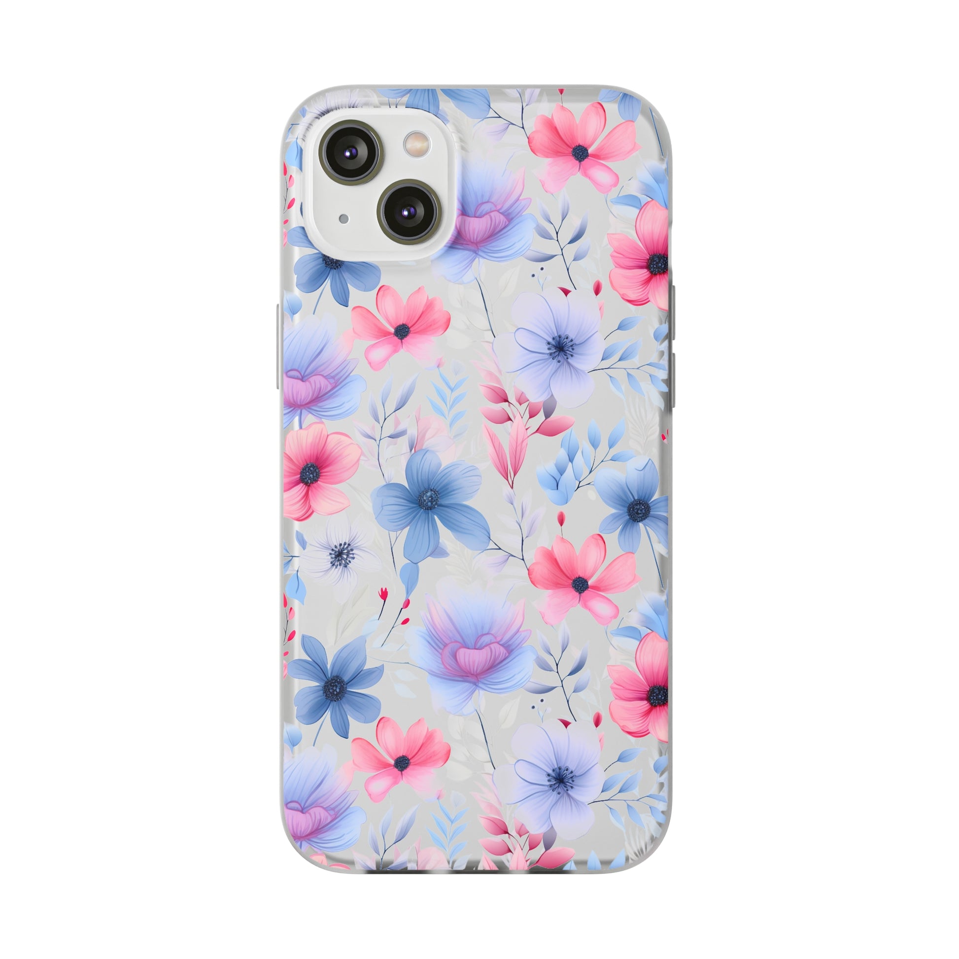 Floral Whispers - Soft Hues of Violets, Pinks, and Blues - Flexi Phone Case Phone Case Pattern Symphony   