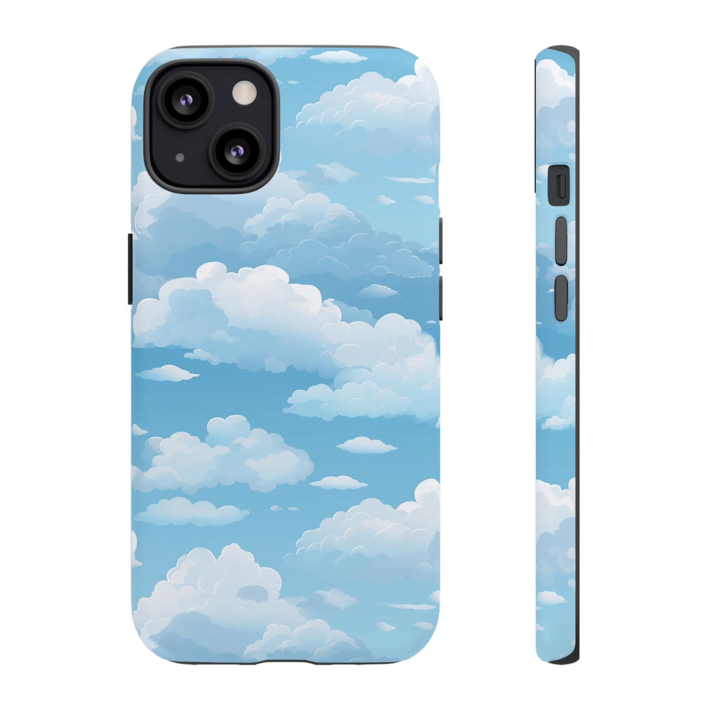 Azure Horizon Phone Case - Majestic Sky & Cloud Pattern - Tough Phone Case