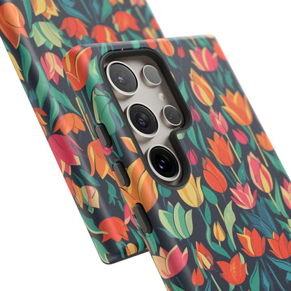 Tulip Medley Tough Phone Case - Vibrant Spring Floral Design