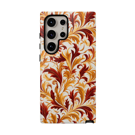 Swirling Autumn: Vortexes of Fall Foliage in Gold and Bronze - Tough Phone Case