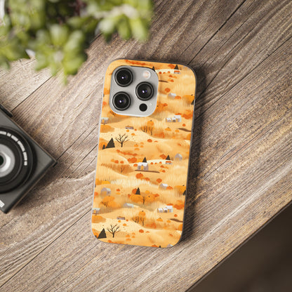 Harvest Homestead: Whimsical Autumn Villages - Flexible Phone Case