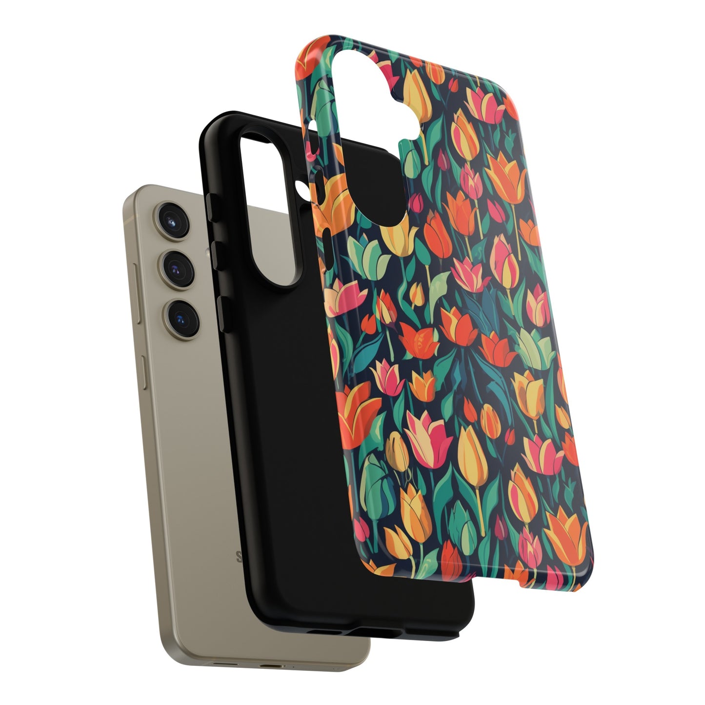 Tulip Medley Tough Phone Case - Vibrant Spring Floral Design