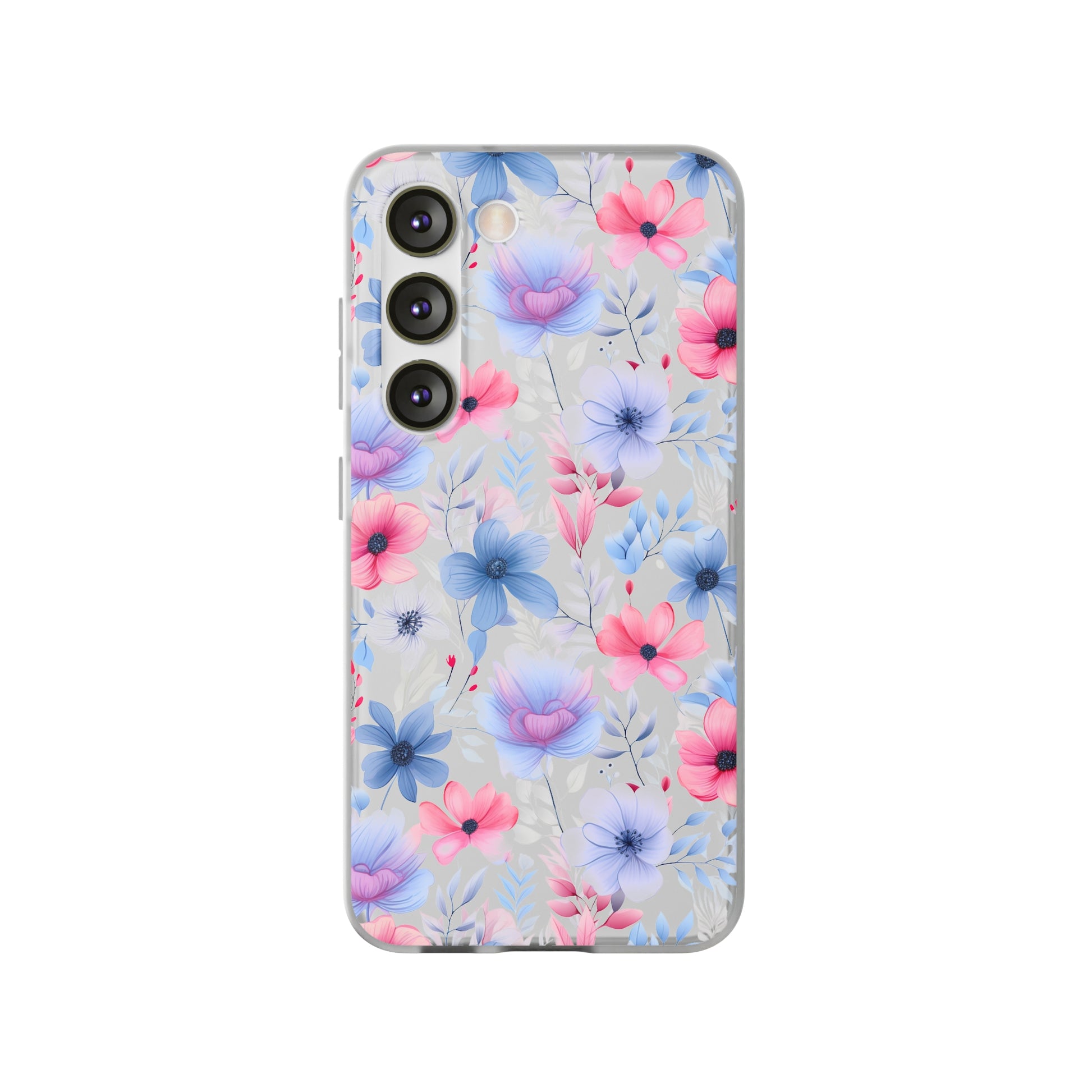 Floral Whispers - Soft Hues of Violets, Pinks, and Blues - Flexi Phone Case Phone Case Pattern Symphony   