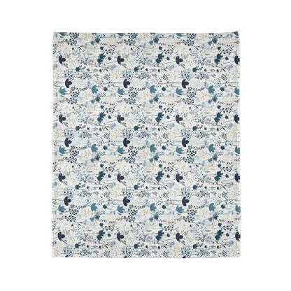 Serene Blue Wildflower - Sofa Throws