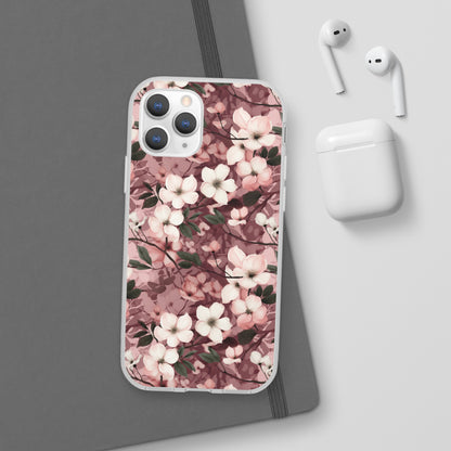 Sparse Dogwood Blossom Phone Case - Elegant Floral Design for Your Smartphone - Flexi Cases Phone Case Pattern Symphony iPhone 11 Pro with gift packaging  