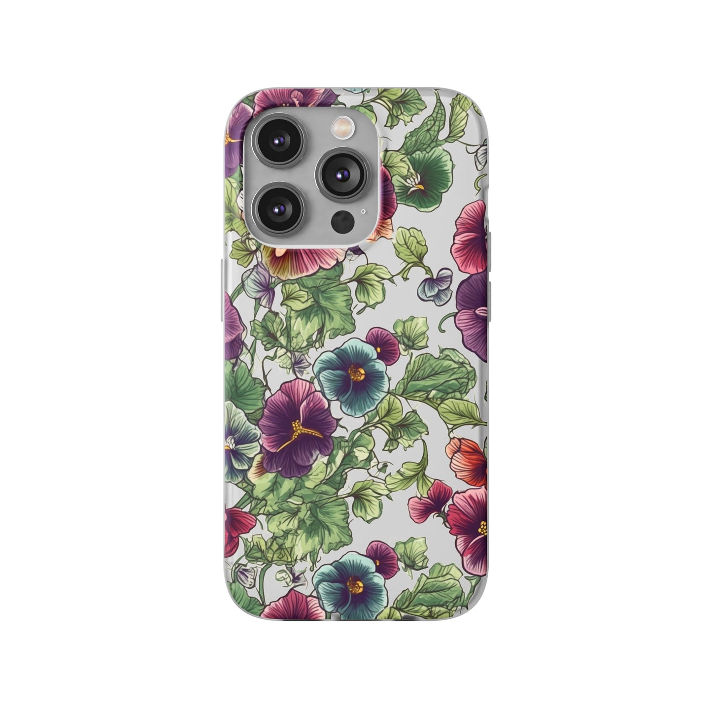 Watercolour Pansy Phone Case - Delicate Floral Elegance - Spring Collection - Flexi Cases Phone Case Pattern Symphony   