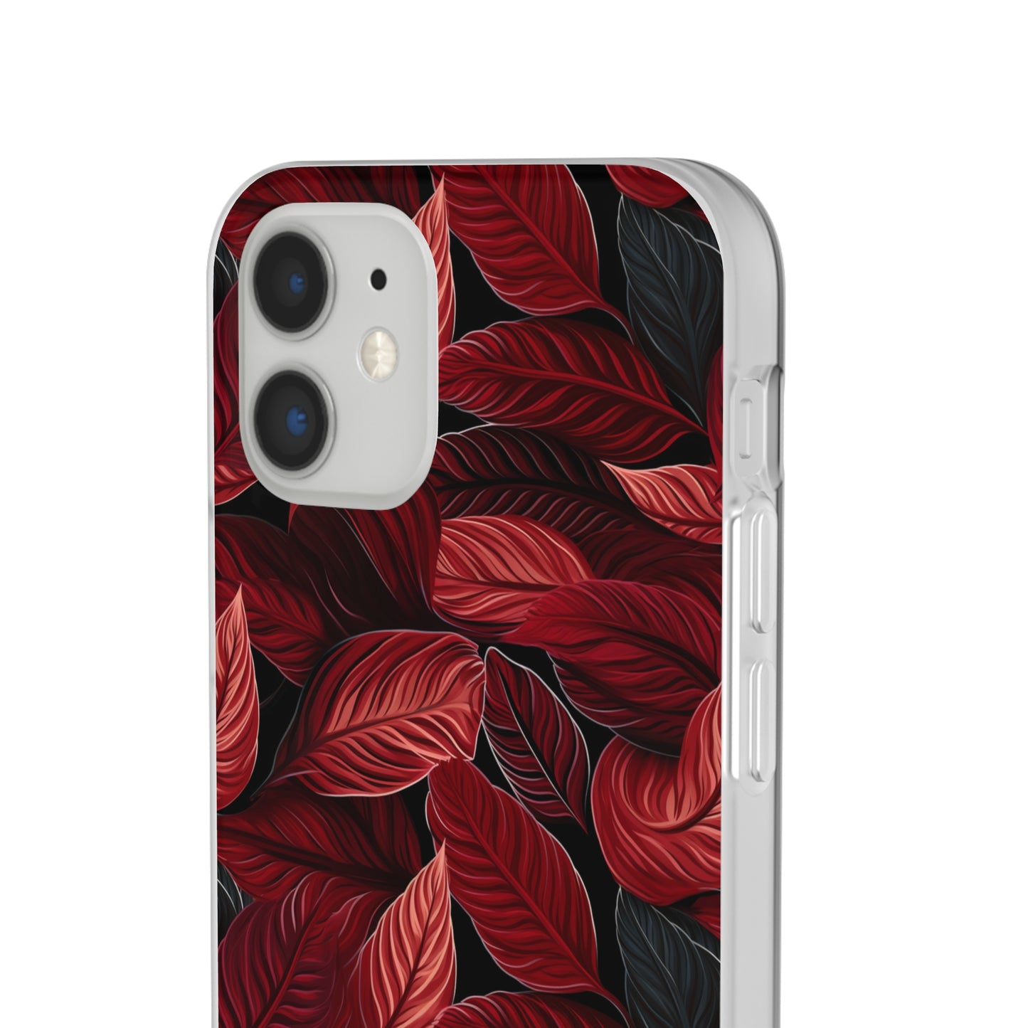 Scarlet Whispers: Lush Autumn Colours in Botanical Bliss - Flexible Phone Case