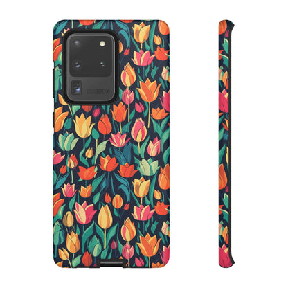 Tulip Medley Tough Phone Case - Vibrant Spring Floral Design