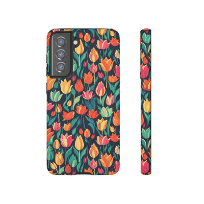 Tulip Medley Tough Phone Case - Vibrant Spring Floral Design