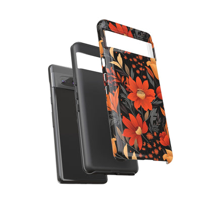 Autumn Blossom Noir: A Dark Floral Canvas Tough Case