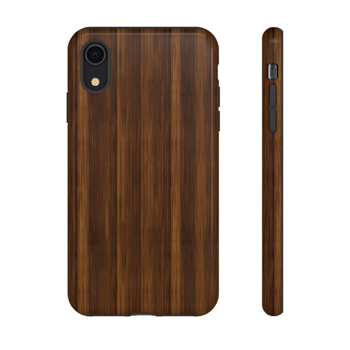 Luxurious Faux Dark Walnut Essence Phone Case - Rich and Refined Natural Wood Design - Tough Cases