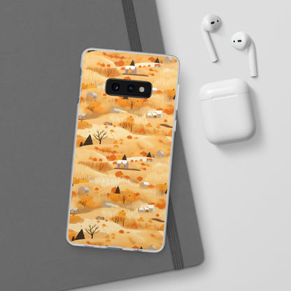 Harvest Homestead: Whimsical Autumn Villages - Flexible Phone Case