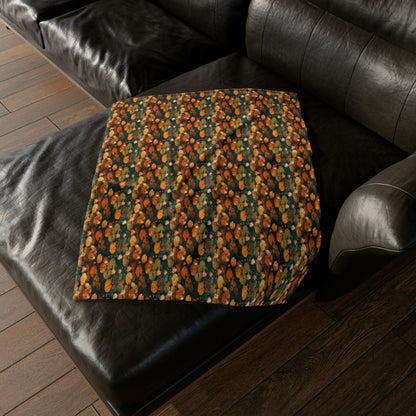 Orange Lotus Whisper: Autumn on the Water - The Ideal Throw for Sofas