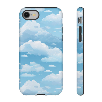 Azure Horizon Phone Case - Majestic Sky & Cloud Pattern - Tough Phone Case