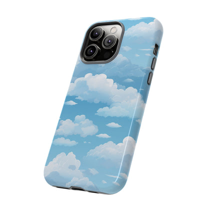 Azure Horizon Phone Case - Majestic Sky & Cloud Pattern - Tough Phone Case