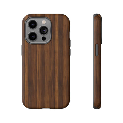 Luxurious Faux Dark Walnut Essence Phone Case - Rich and Refined Natural Wood Design - Tough Cases