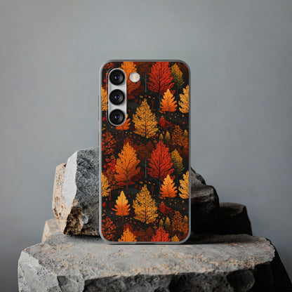 Bronzed Forest: A Chromatic Landscape - Flexible Phone Case