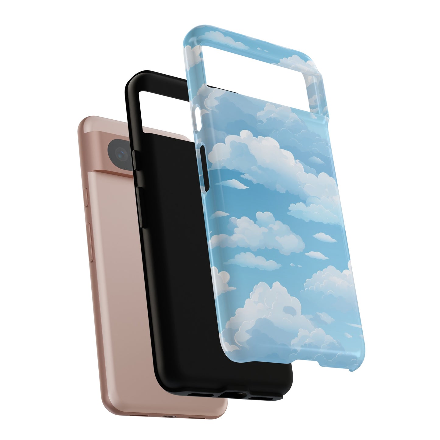 Azure Horizon Phone Case - Majestic Sky & Cloud Pattern - Tough Phone Case