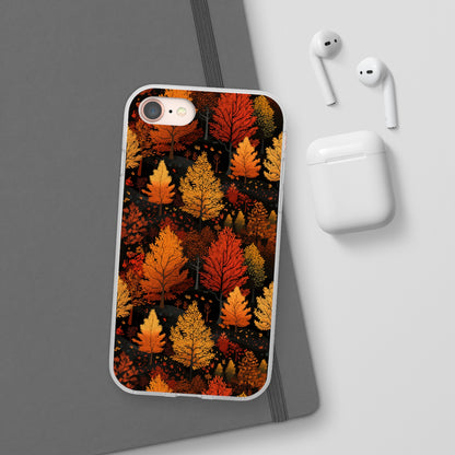 Bronzed Forest: A Chromatic Landscape - Flexible Phone Case