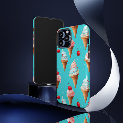 Sundae Funday - Ice Cream Cone Pattern Phone Case - iPhone & Samsung Compatible Phone Case Pattern Symphony iPhone 13 Pro Max Glossy 