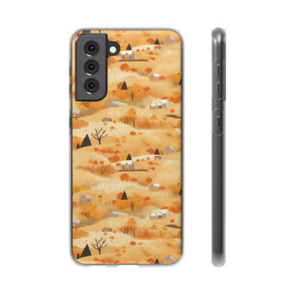 Harvest Homestead: Whimsical Autumn Villages - Flexible Phone Case