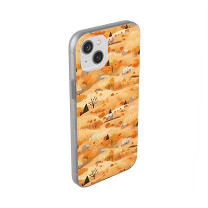 Harvest Homestead: Whimsical Autumn Villages - Flexible Phone Case