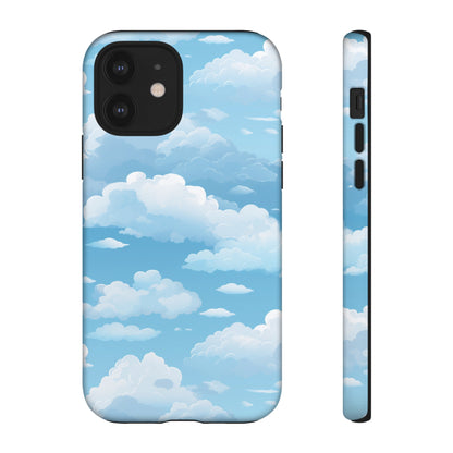 Azure Horizon Phone Case - Majestic Sky & Cloud Pattern - Tough Phone Case