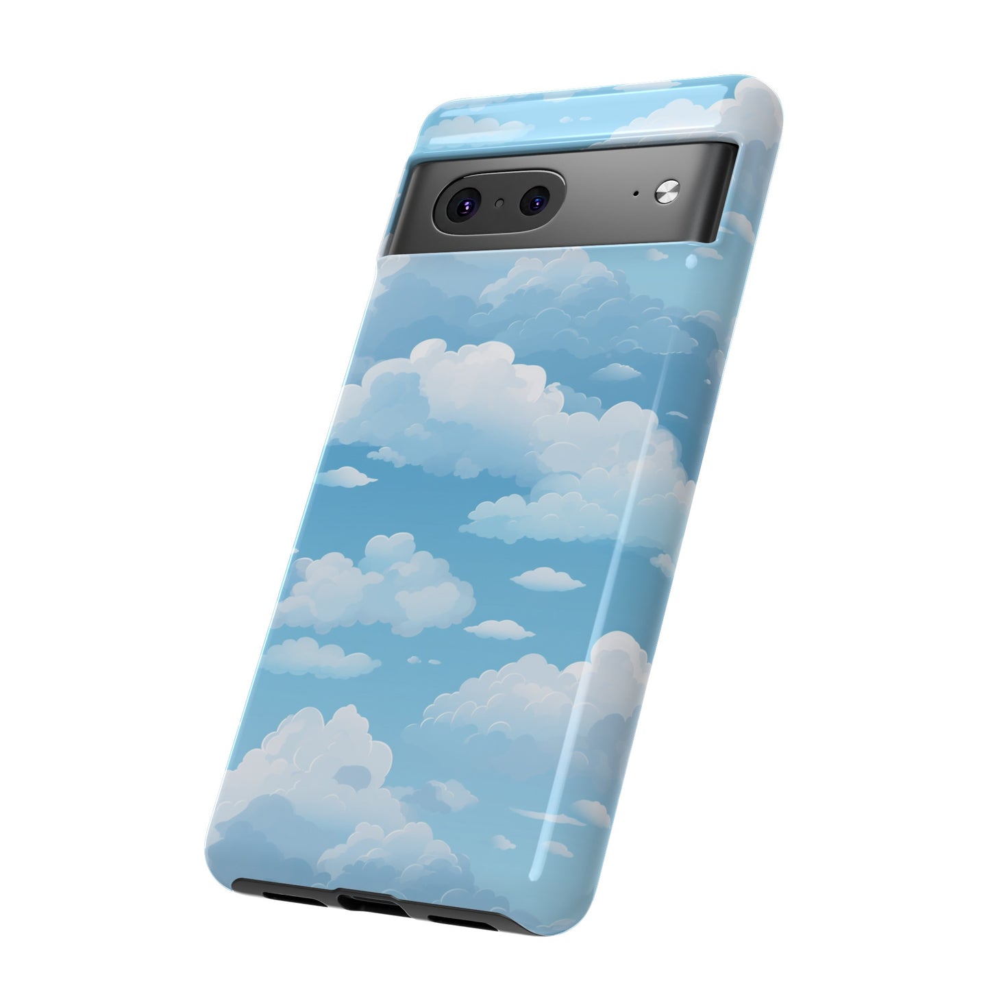 Azure Horizon Phone Case - Majestic Sky & Cloud Pattern - Tough Phone Case