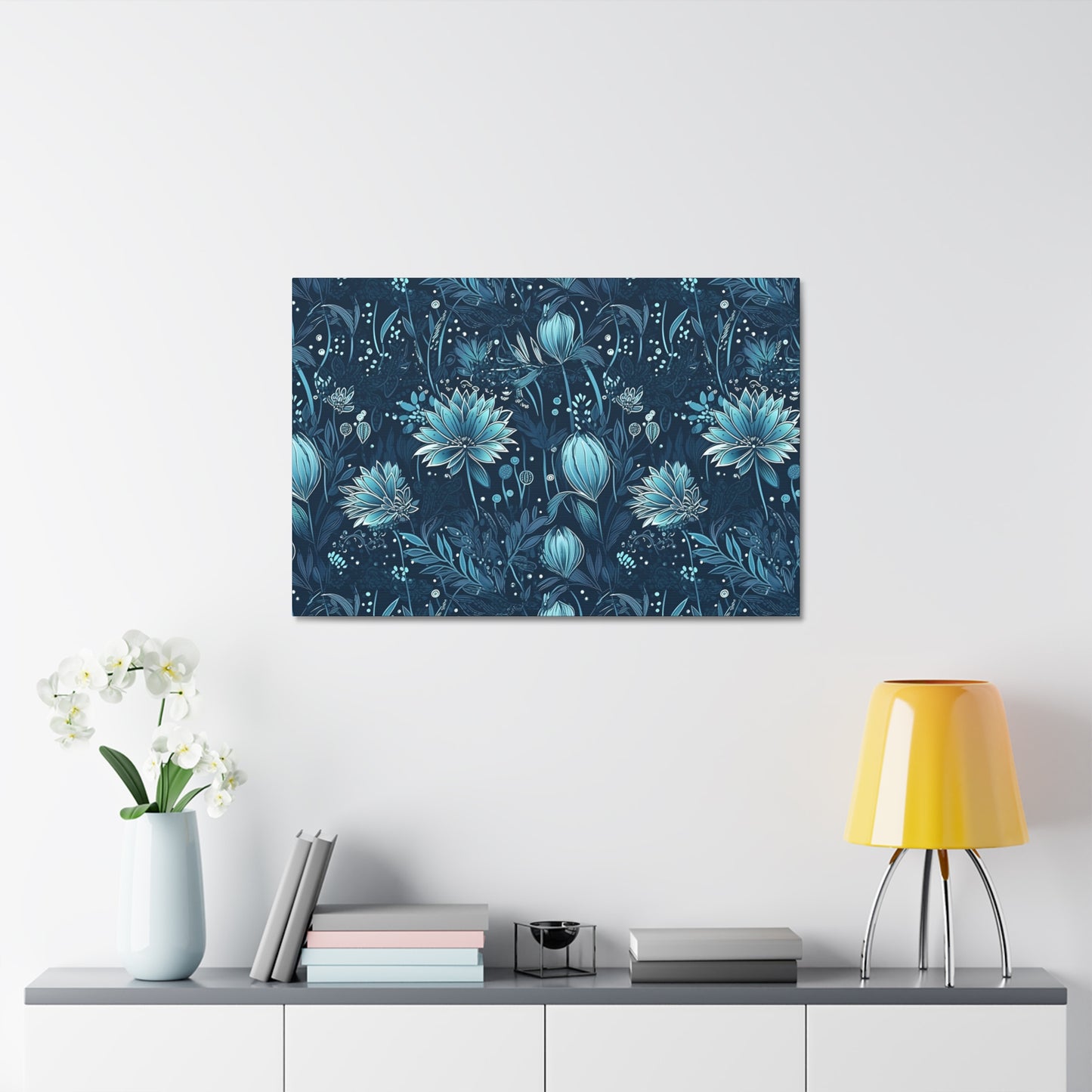 Metallic Blue Scilla - Shimmering Spring Wall Art Canvas