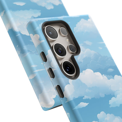 Azure Horizon Phone Case - Majestic Sky & Cloud Pattern - Tough Phone Case