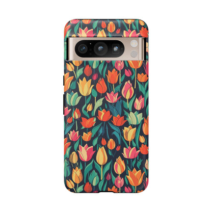 Tulip Medley Tough Phone Case - Vibrant Spring Floral Design