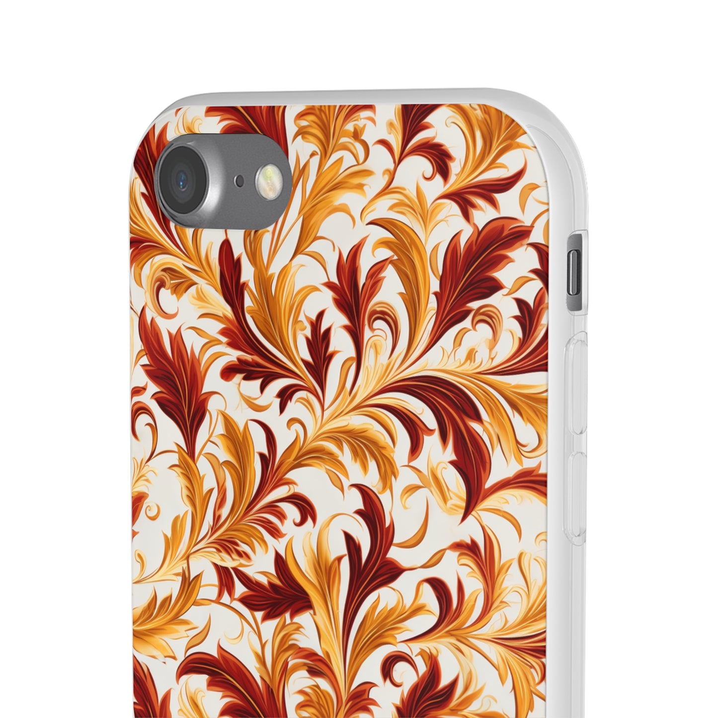 Swirling Autumn: Vortexes of Fall Foliage in Gold and Bronze - Flexible Phone Case