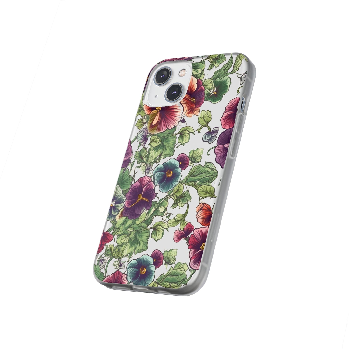 Watercolour Pansy Phone Case - Delicate Floral Elegance - Spring Collection - Flexi Cases Phone Case Pattern Symphony   