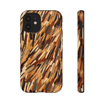 Fragmented Forest: Autumn's Abstract Palette Tough Phone Case