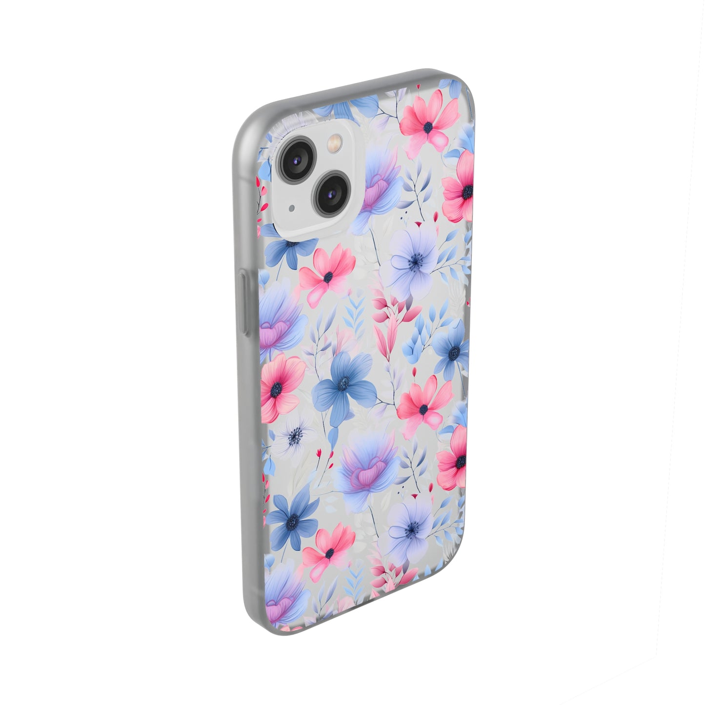 Floral Whispers - Soft Hues of Violets, Pinks, and Blues - Flexi Phone Case Phone Case Pattern Symphony   