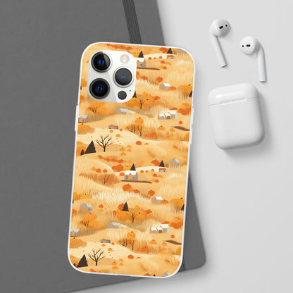 Harvest Homestead: Whimsical Autumn Villages - Flexible Phone Case