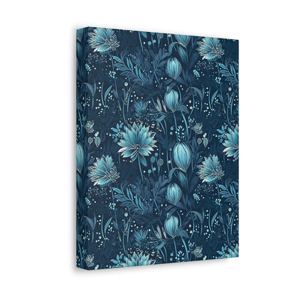 Metallic Blue Scilla - Shimmering Spring Wall Art Canvas